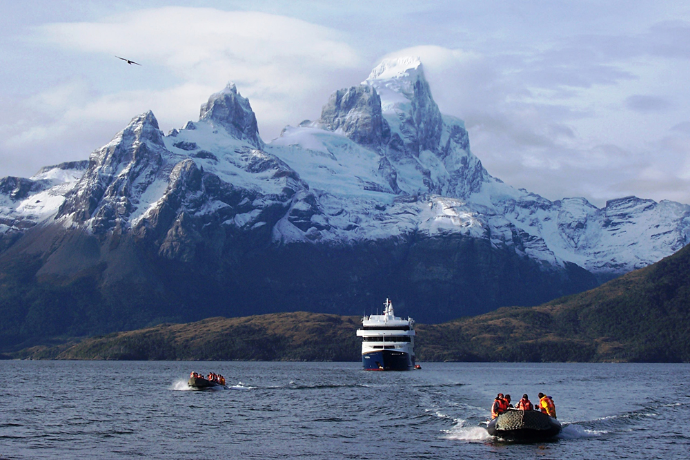 Via Australis Ship Sailing the Patagonia, Argentina