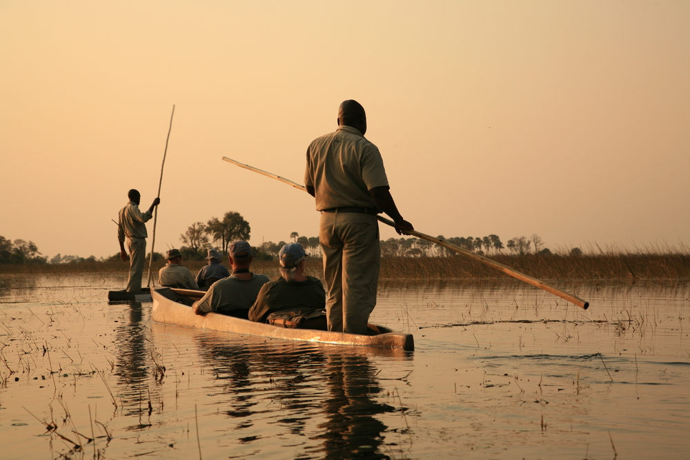 Mokoro along the Okavango Delta, Botswana