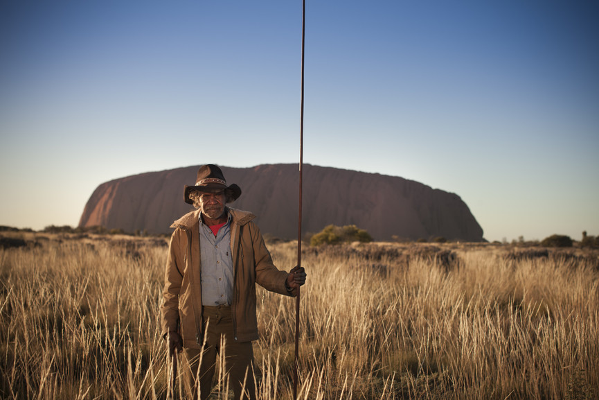 An Aboriginal guide at Uluru