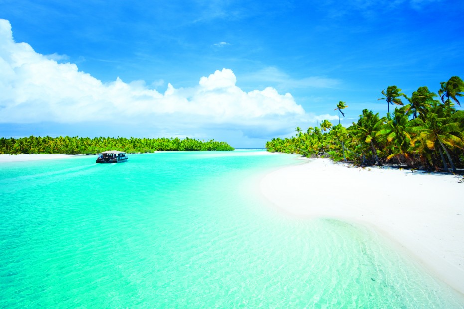 Aitutaki’s lagoon is considered one of the finest beaches in the world