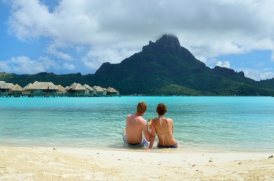 Honeymooners on Bora Bora, French Polynesia