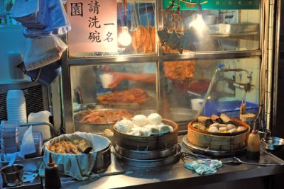 Hong Kong Street food - A dumpling stand