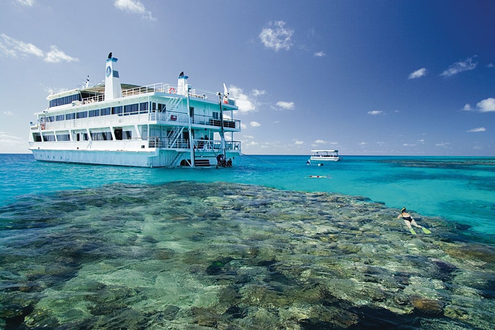 Snorkelling in the Great Barrier Reef with Coral Princess