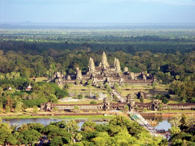 Aerial View of Angkor Wat, Cambodia