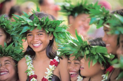 Friendly smiles of Tahiti
