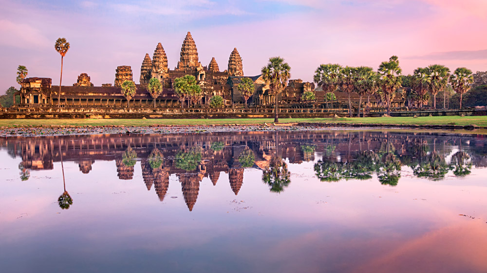 Angkor Wat Temple at Sunrise, Cambodia