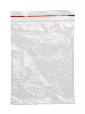 Clear Plastic Freezer Bag with Red Seal_221354932