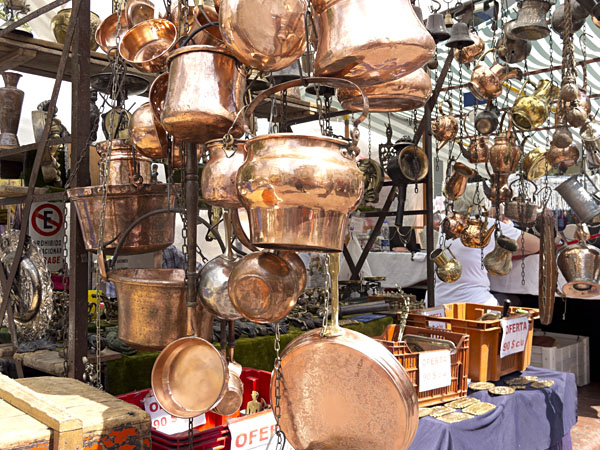 San Telmo Market Copper Pots, Buenos Aires, Argentina