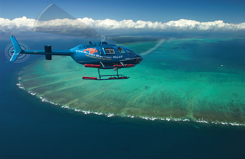Enjoy a Helicopter Ride Over the Great Barrier Reef, Queensland, Australia