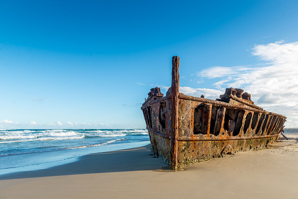 Historic SS Maheno Wreck, Fraser Island, Queensland, Australia