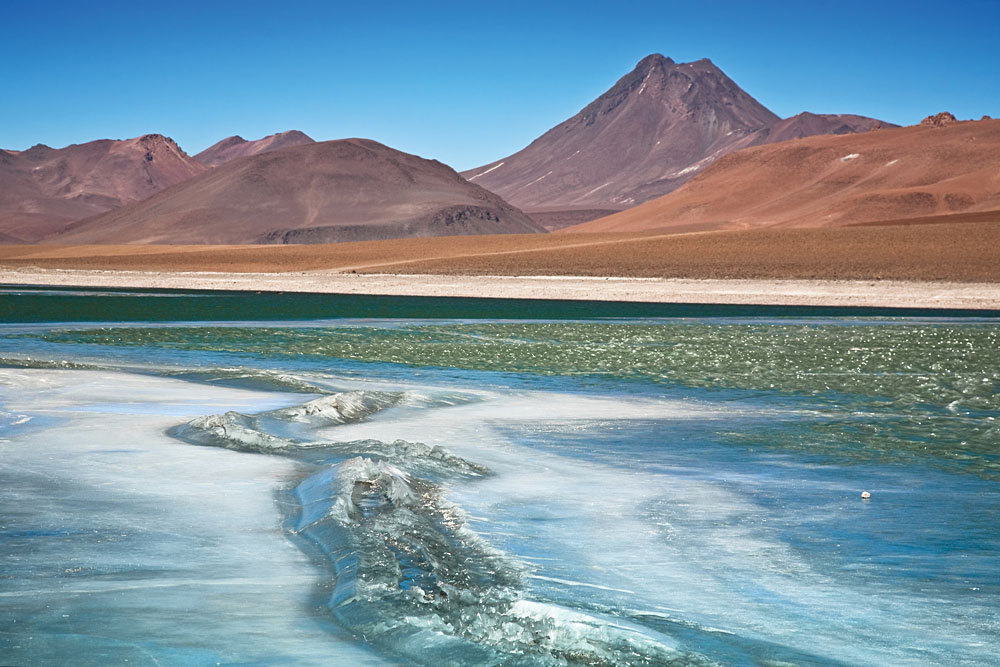 Diamond Lagoon in the Atacama Desert, Chile