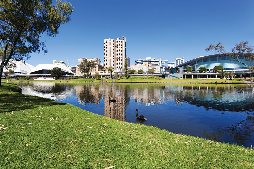 View of the Riverbank Precinct in Adelaide, South Australia, Australia