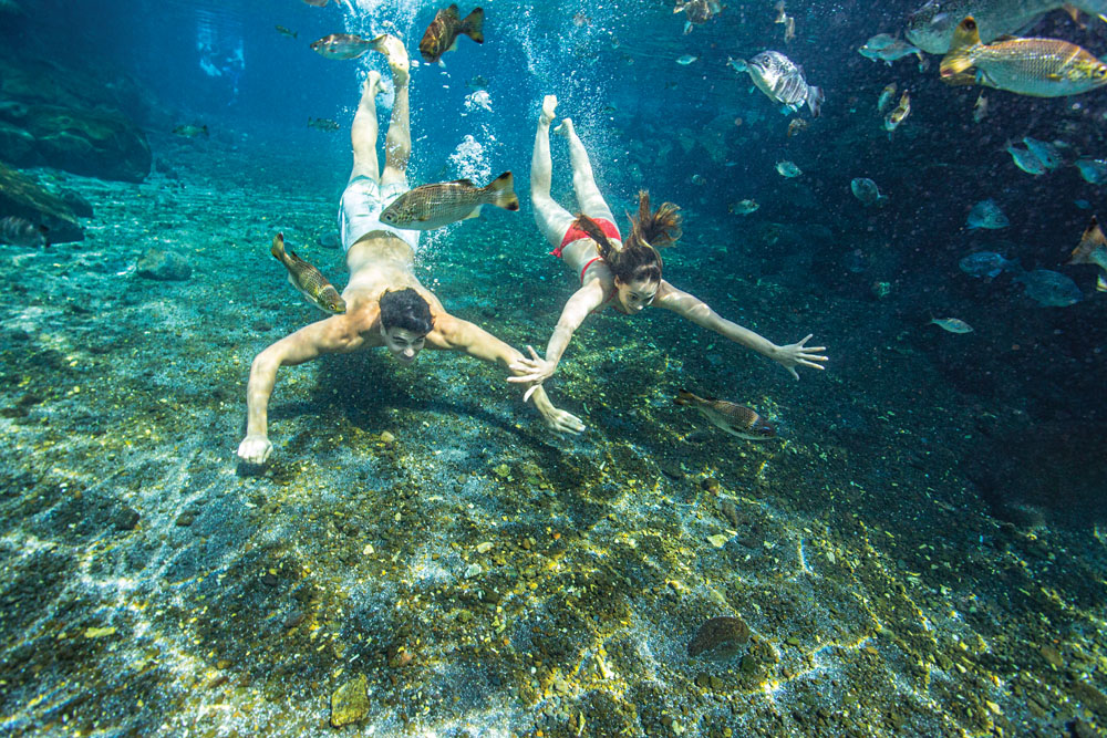 Couple Diving in Samoa