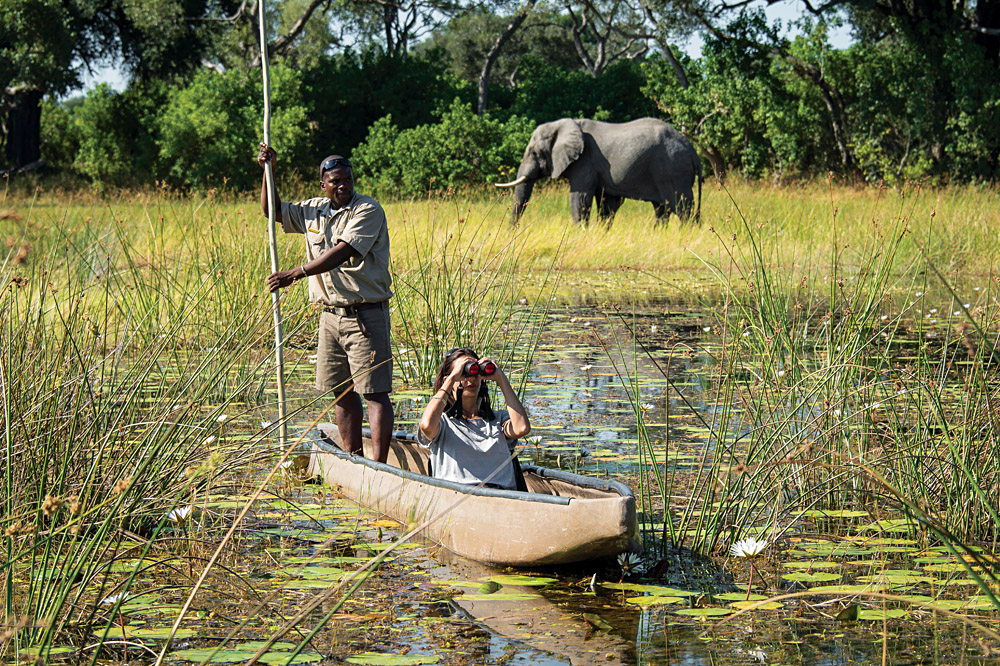 Exploring the Okavango by Mokoro, Botswana - photo credit Dana Allen