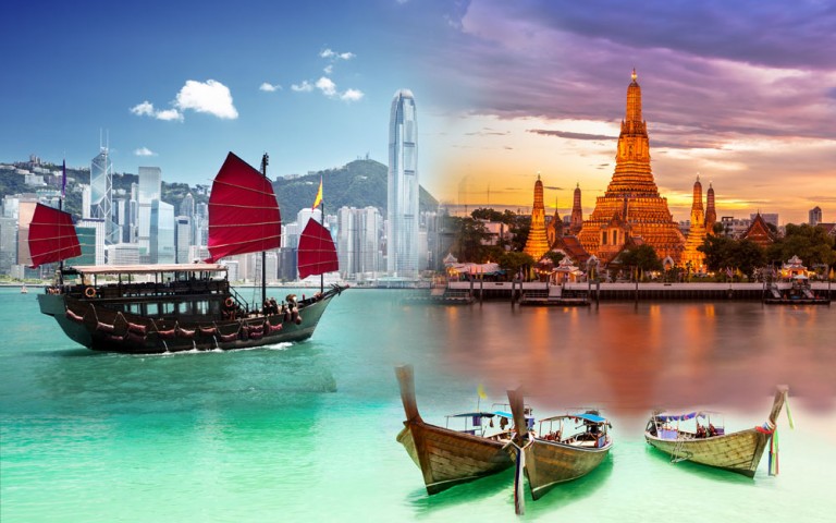 Hong Kong and Thailand Collage