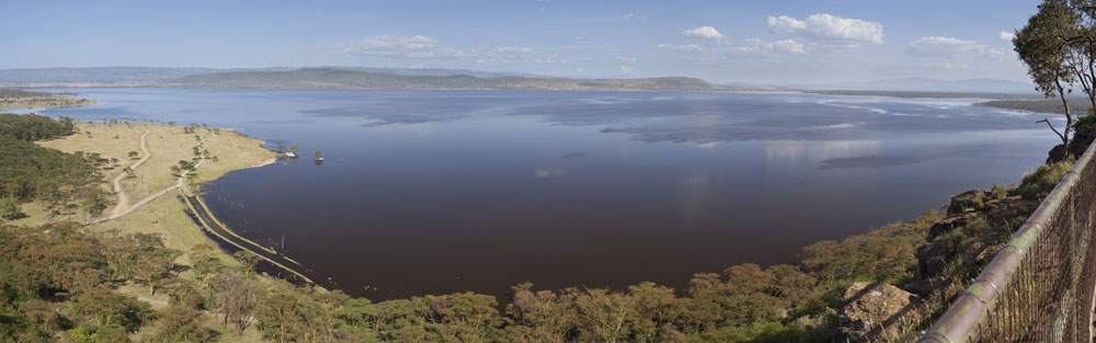Lake Seen from Baboon Cliff Lookout in Nakuru National Park, Kenya