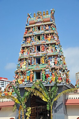 Sri Mariamman Hindu Temple in Chinatown, Singapore