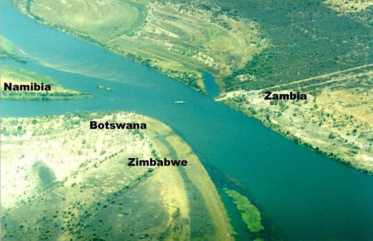 Aerial Quadripoint, Africa