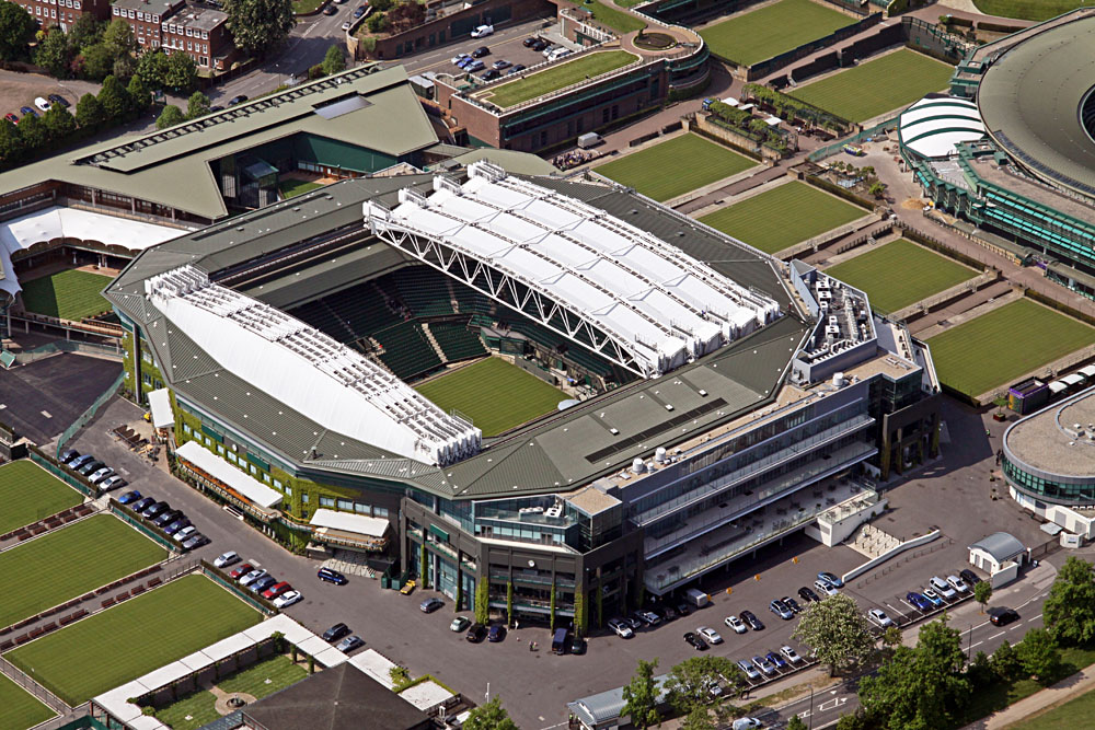 Aerial View of Wimbledon Centre Court London, England, UK