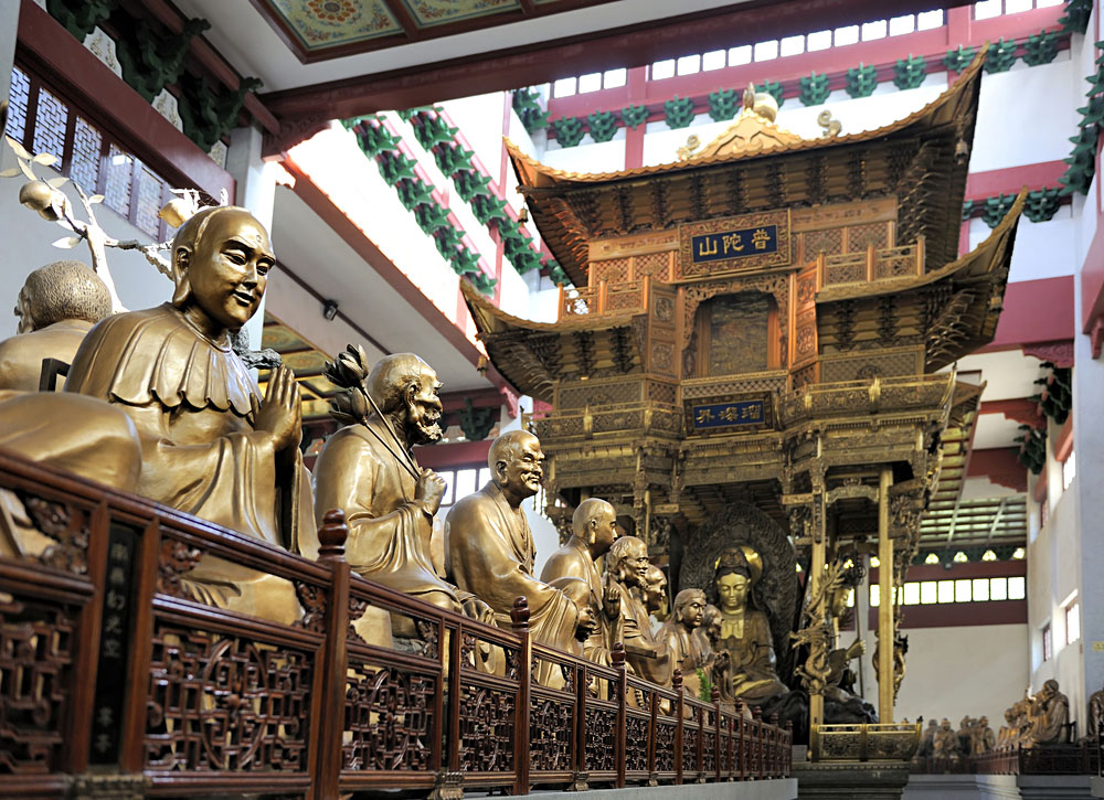 Buddhist Statues at Lingyin Temple in Hangzhou, China