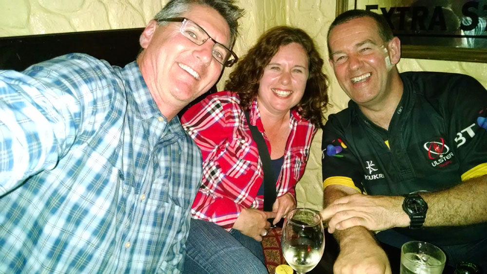 Anthony with Friends at a Bar in Killarney, Ireland