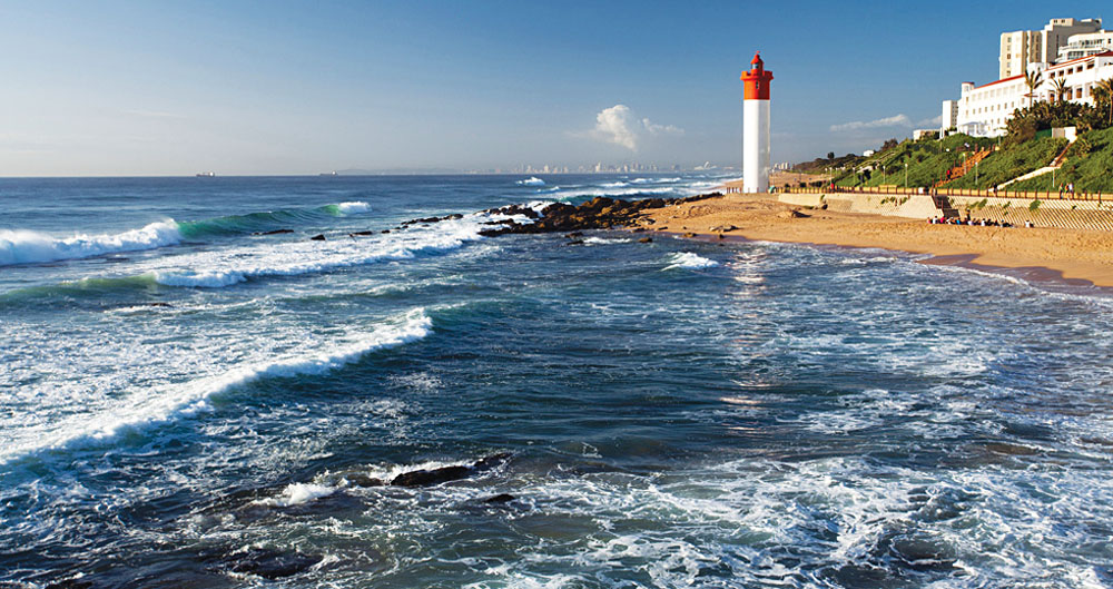 Lighthouse at Umhlanga Beach in KwaZulu Natal, South Africa