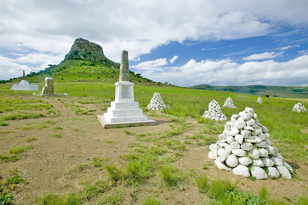 Soldiers' Gravesites at the Great Battlefield of Isandlwana and the Oskarber, Zululand, Northern Kwazulu Natal, South Africa