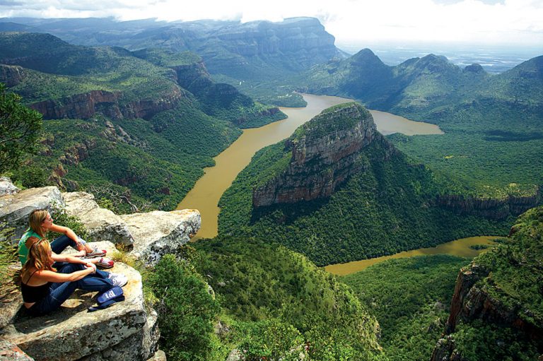 Young Women Viewing Blyde River, Mpumalanga, South Africa