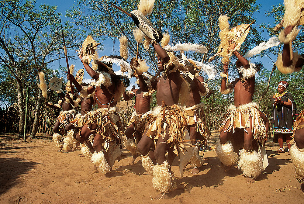 Zulu Dancers in Zululand, KwaZulu-Natal, South Africa