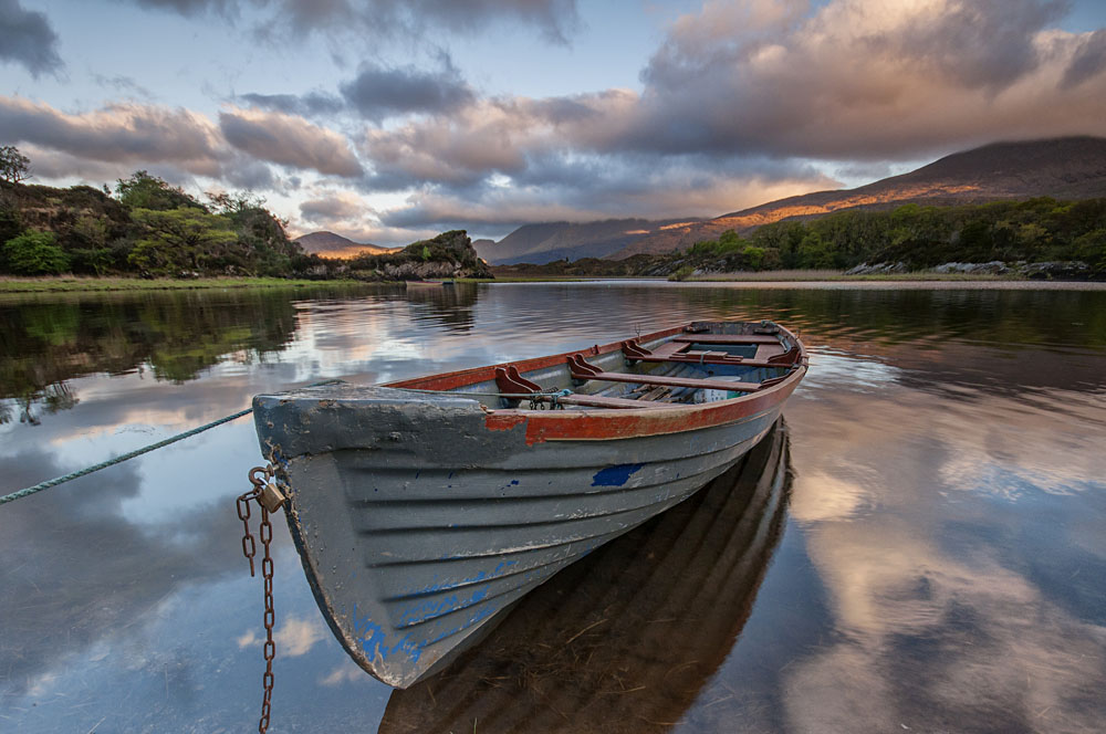Boat at Killarney Lake in County Kerry, Ireland