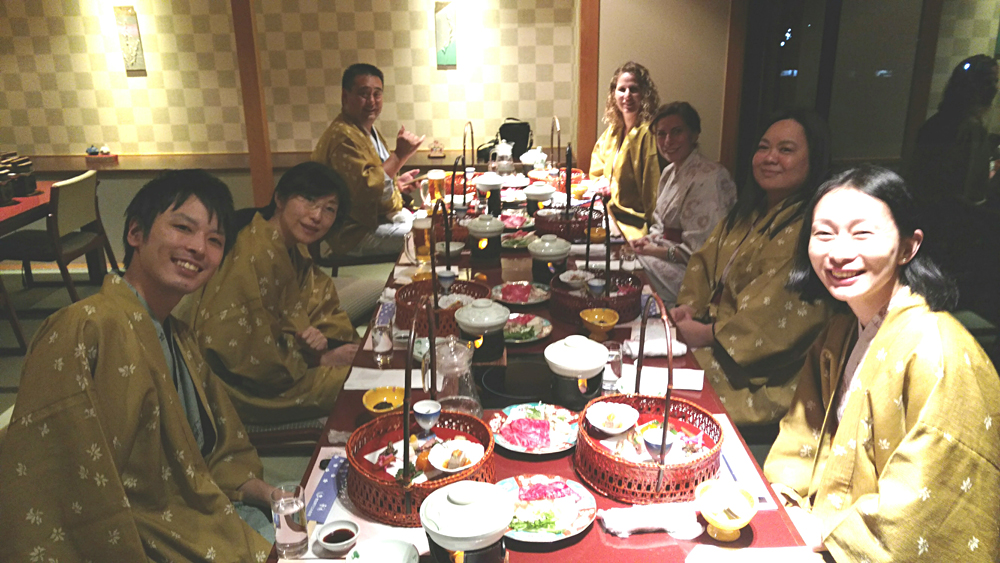 John McGonigle in Japan - Enjoying a Traditional Kaiseki Dinner at Kinugawa Onsen, Japan