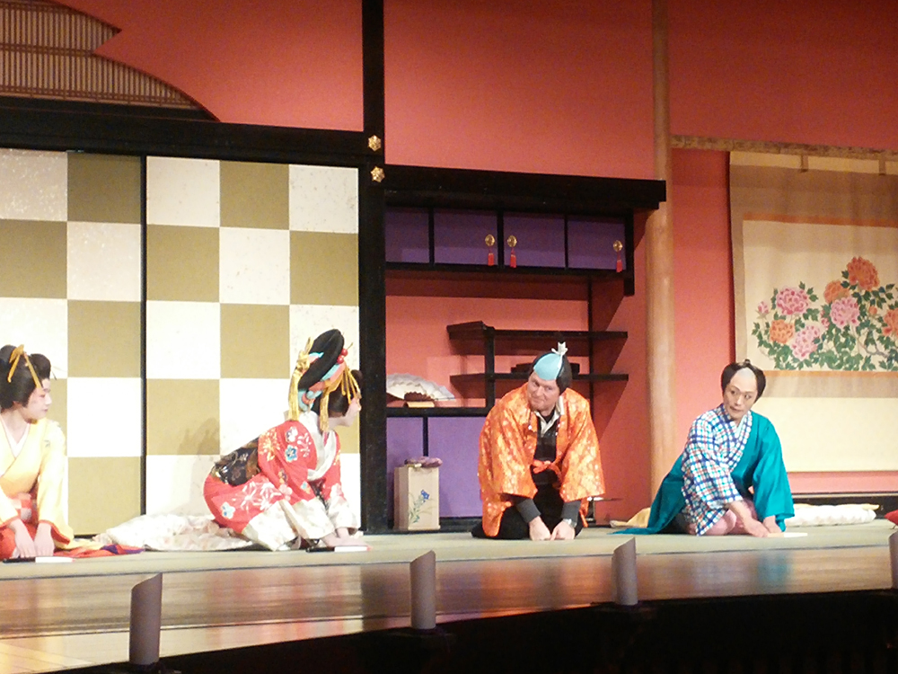 John McGonigle in Japan - Taking Part in a Traditional Japanese Theatre Production at Edo Wonderland, Japan