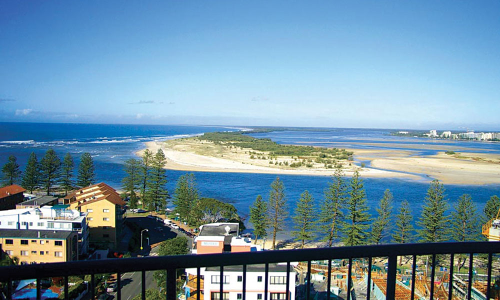 View from a Balcony at Centrepoint Apartments on the Sunshine Coast in Queensland, Australia