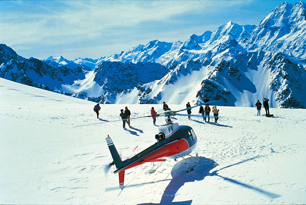 Aerial View of Glacier Helicopter, New Zealand