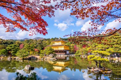 Golden Pavilion Kinkakuji Temple in Kyoto, Japan