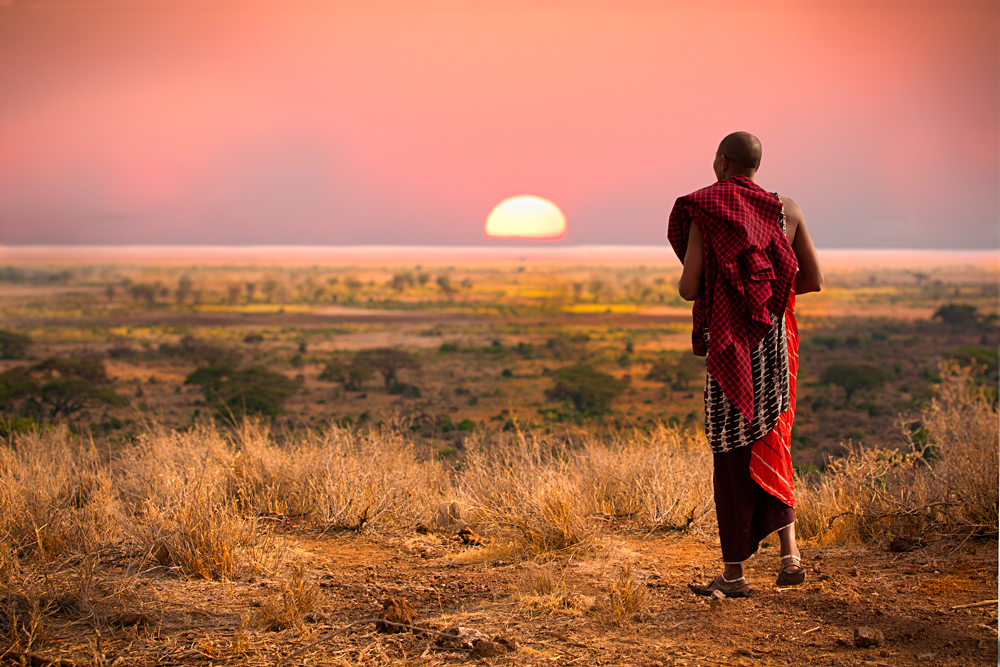 Masai (Maasai) Man in the Seregenti, Tanzania