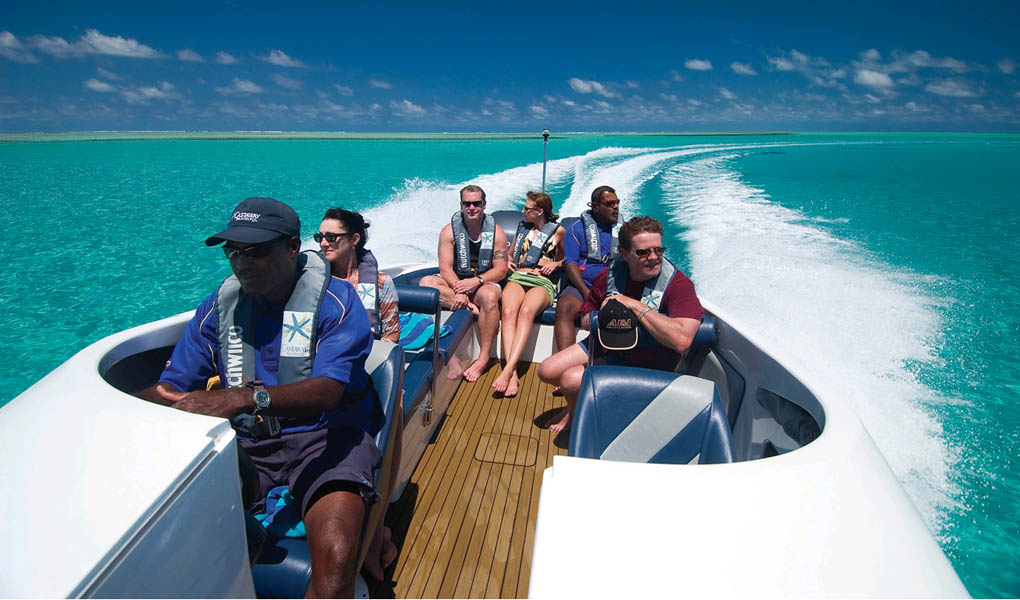 Cruising the waters off Castaway Island in Fiji