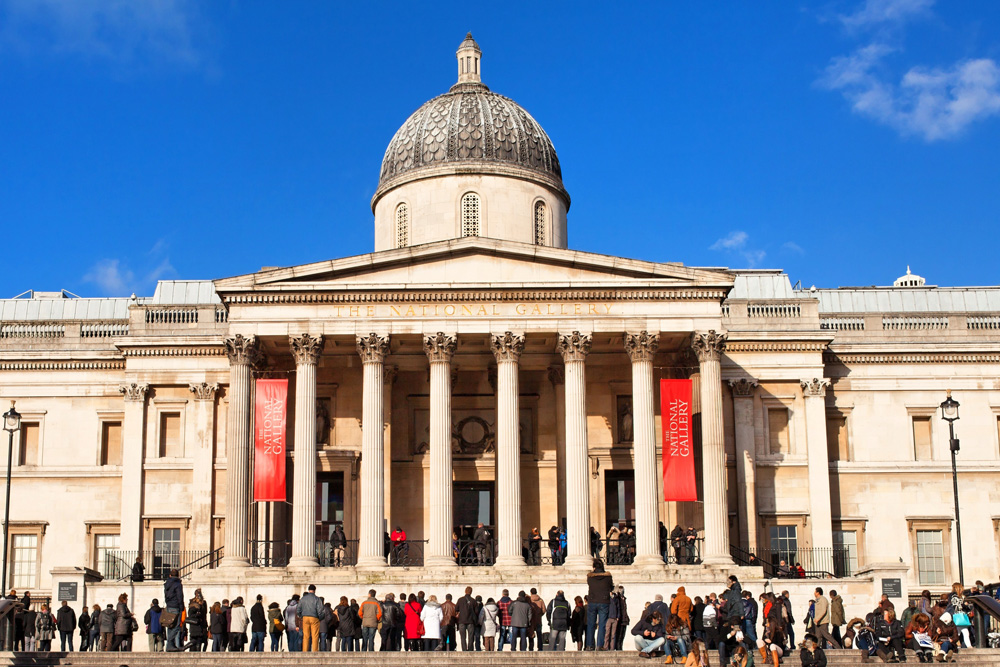 National Gallery of Art in Trafalgar Square, London, England, UK