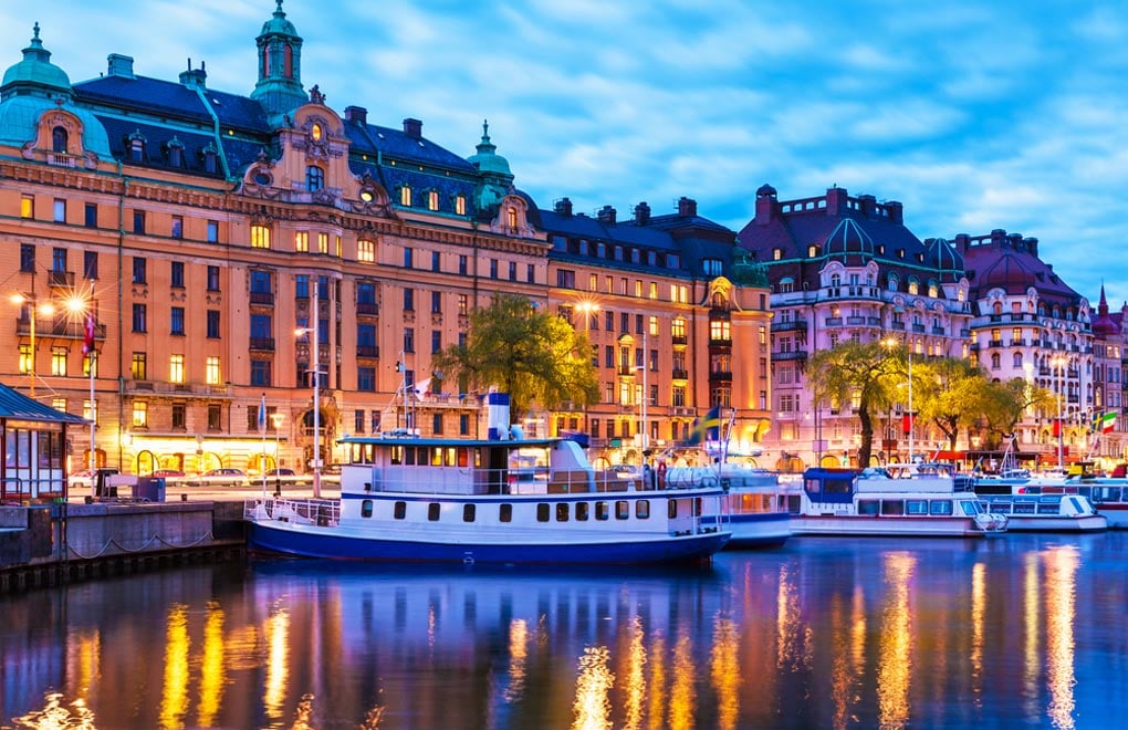 Old Town Gamla Stan architecture pier in Stockholm and a must visit for any Sweden vacation.