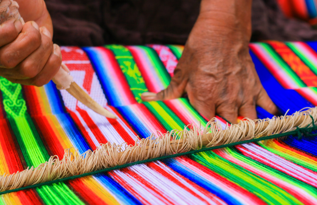Peruvian Cloth Weaving.