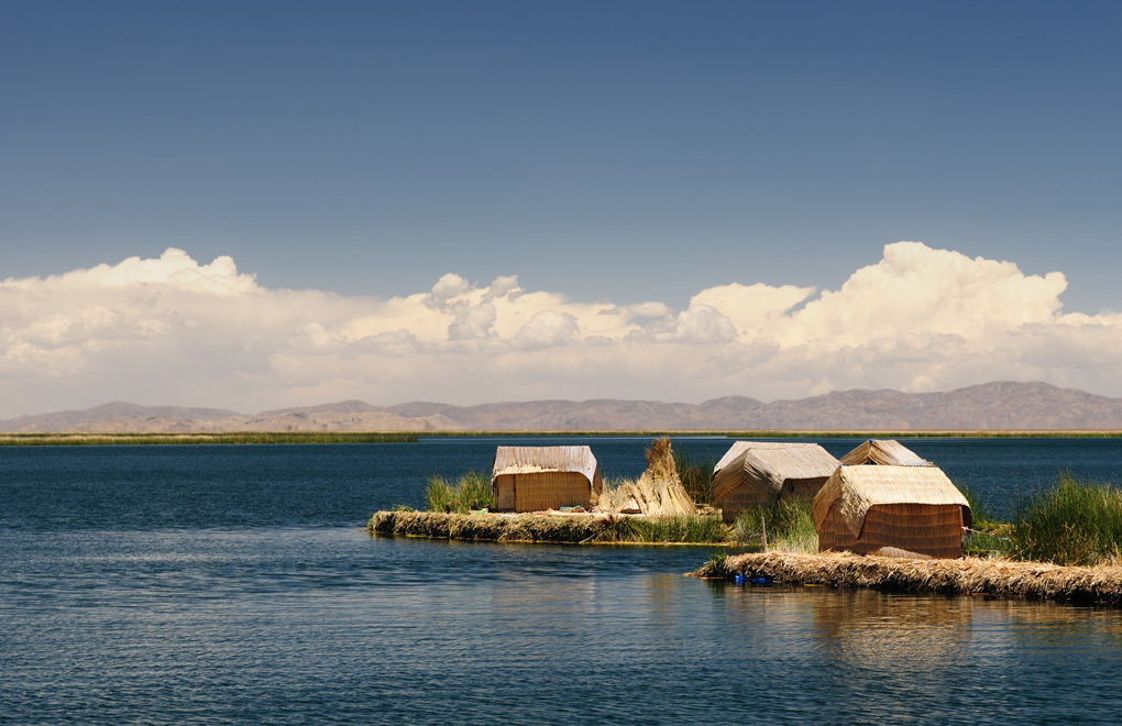 Uris Islands on Titicaca lake.