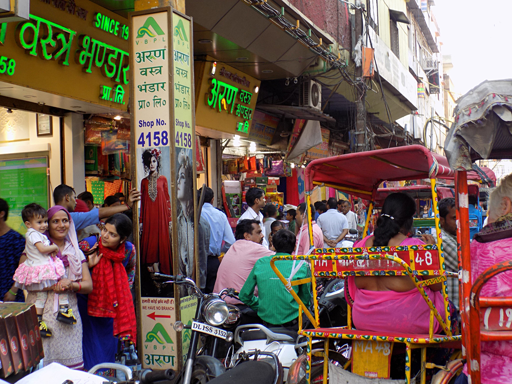 Anthony Saba - Busy and Colourful Streets of Chandni Chowk in Delhi, India