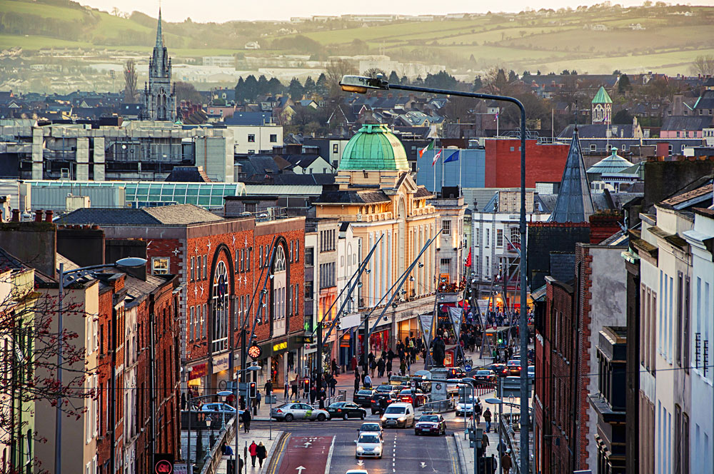 City centre in Cork, Ireland