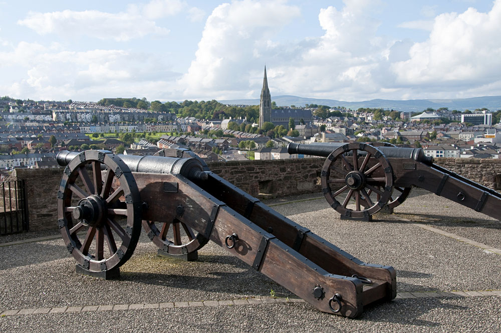 View from the walled city of Derry, Northern Ireland