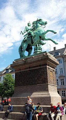 Christian Baines - Statue of Absalon Riding His Horse, Located at Hojbro Plads Square, Copenhagen, Denmark