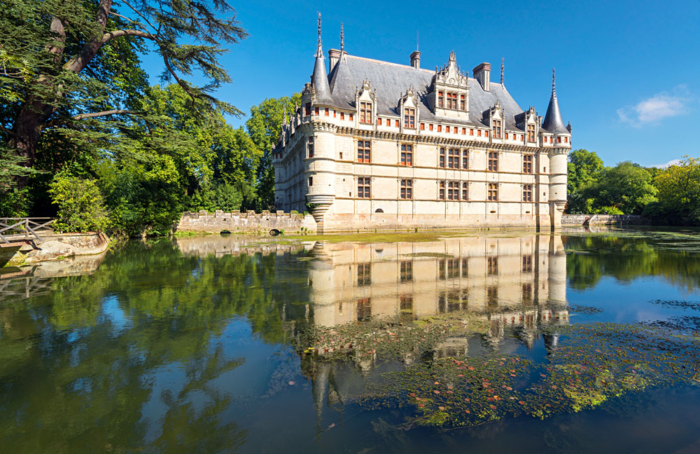 Chateau de Azay-le-Rideau in the Loire Valley, France