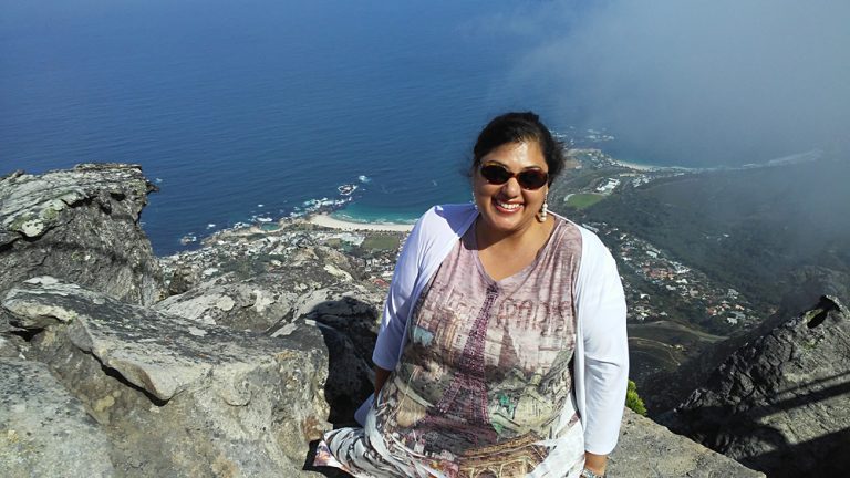 Bijal Kana - Bijal at the Top of Table Mountain in Cape Town, South Africa