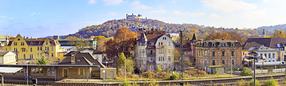 Coburg Town in Front of Veste Castle in Bavaria, Germany