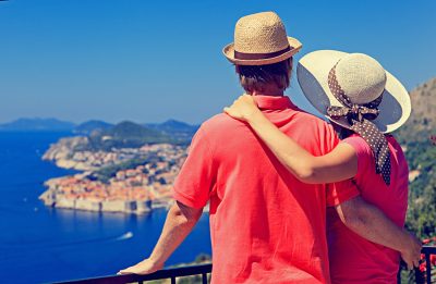 Happy Couple on Summer Vacation in Dubrovnik, Croatia
