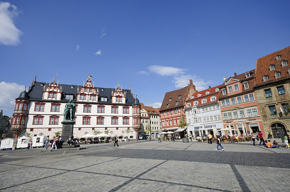 Market Square in Coburg, Bavaria, Germany